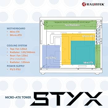 Amazon | RAIJINTEK 外装にアルミニウムを採用したμATX規格